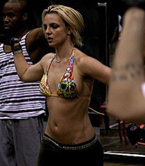 Britney Spears half naked