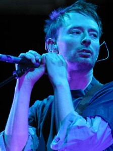 EAST TROY, WI. -- August 23:  Radiohead perform supporting "Hail to the Thief" at the Alpine Valley amphitheater in East Troy, WI.  (Photo by Matt Carmichael/Getty Images)