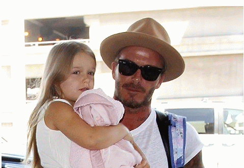 David Beckam e figlia Harper